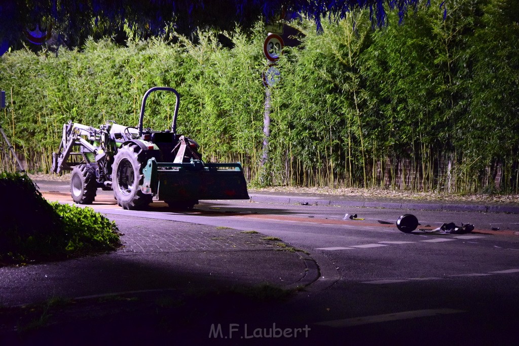 VU Krad Klein Traktor Koeln Hahnwald Bonner Landstr Unter den Birken P097.JPG - Miklos Laubert